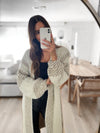 BALSHAW Fluffy Cardy - Off White/Tan