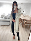 BALSHAW Fluffy Cardy - Off White/Tan