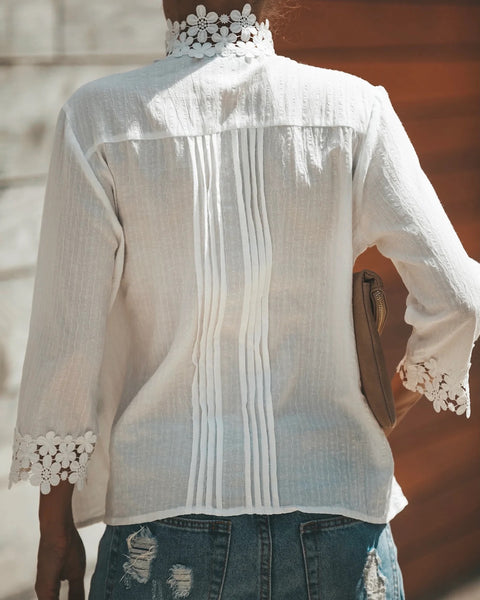 SIENNA Crochet Top - White