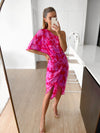 PARIS Midi Dress -Pink Floral (Pre-order)