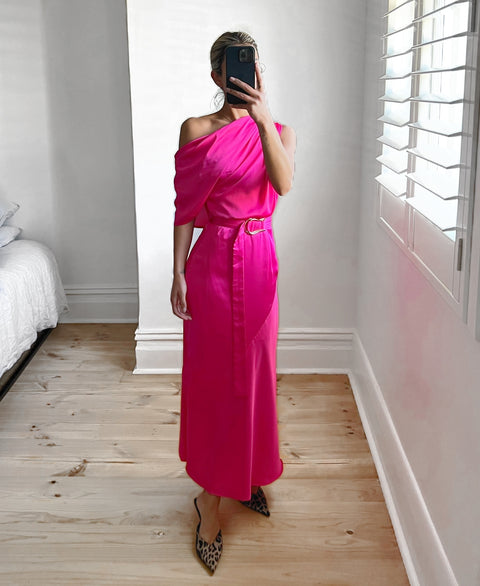 PIPER Midi Dress - Fuchsia