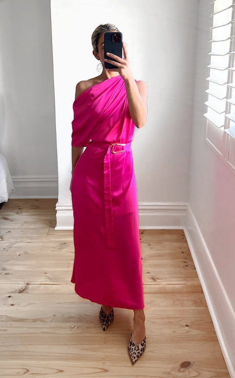 PIPER Midi Dress - Fuchsia