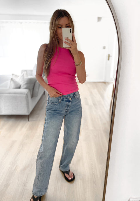 ZARA Ribbed Tank - Pink