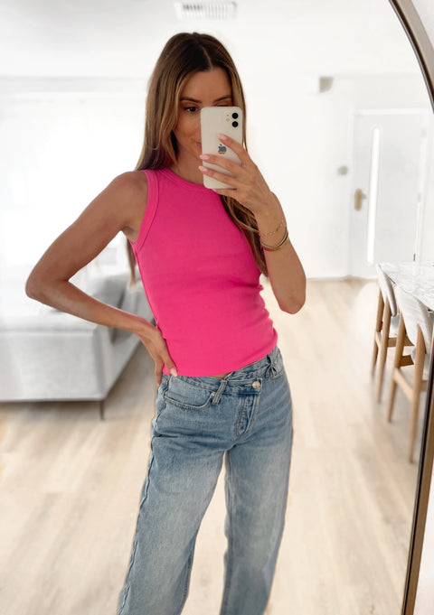 ZARA Ribbed Tank - Pink