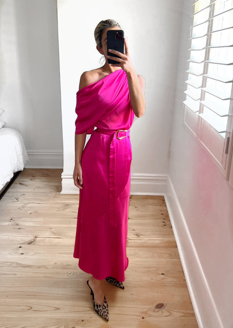 PIPER Midi Dress - Fuchsia