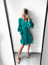 LINCOLN Wrap Dress - Teal
