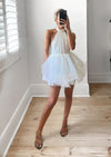 ALORA Tulle Halter Dress - Off White