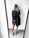 SUNNY Pocketed Tunic Dress - Black