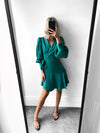 LINCOLN Wrap Dress - Teal
